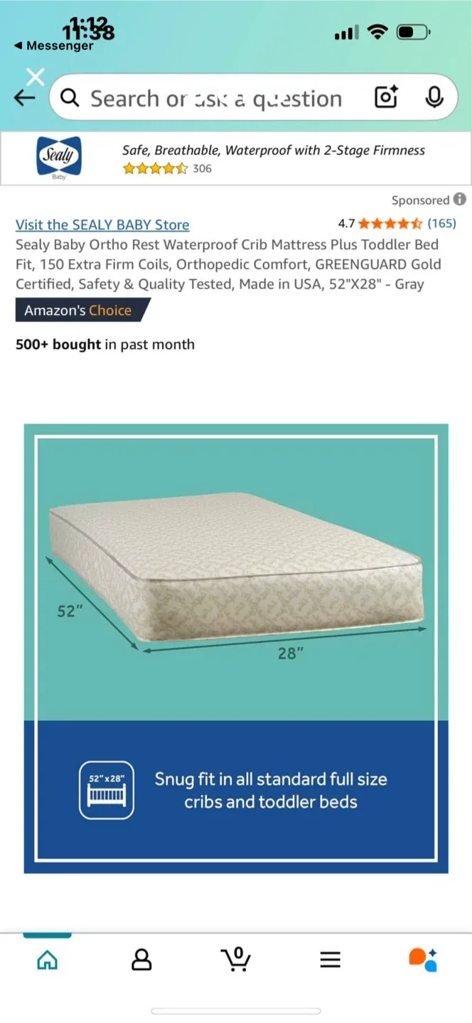 Sealy Baby Ortho Rest Crib Mattress image indicator(3)