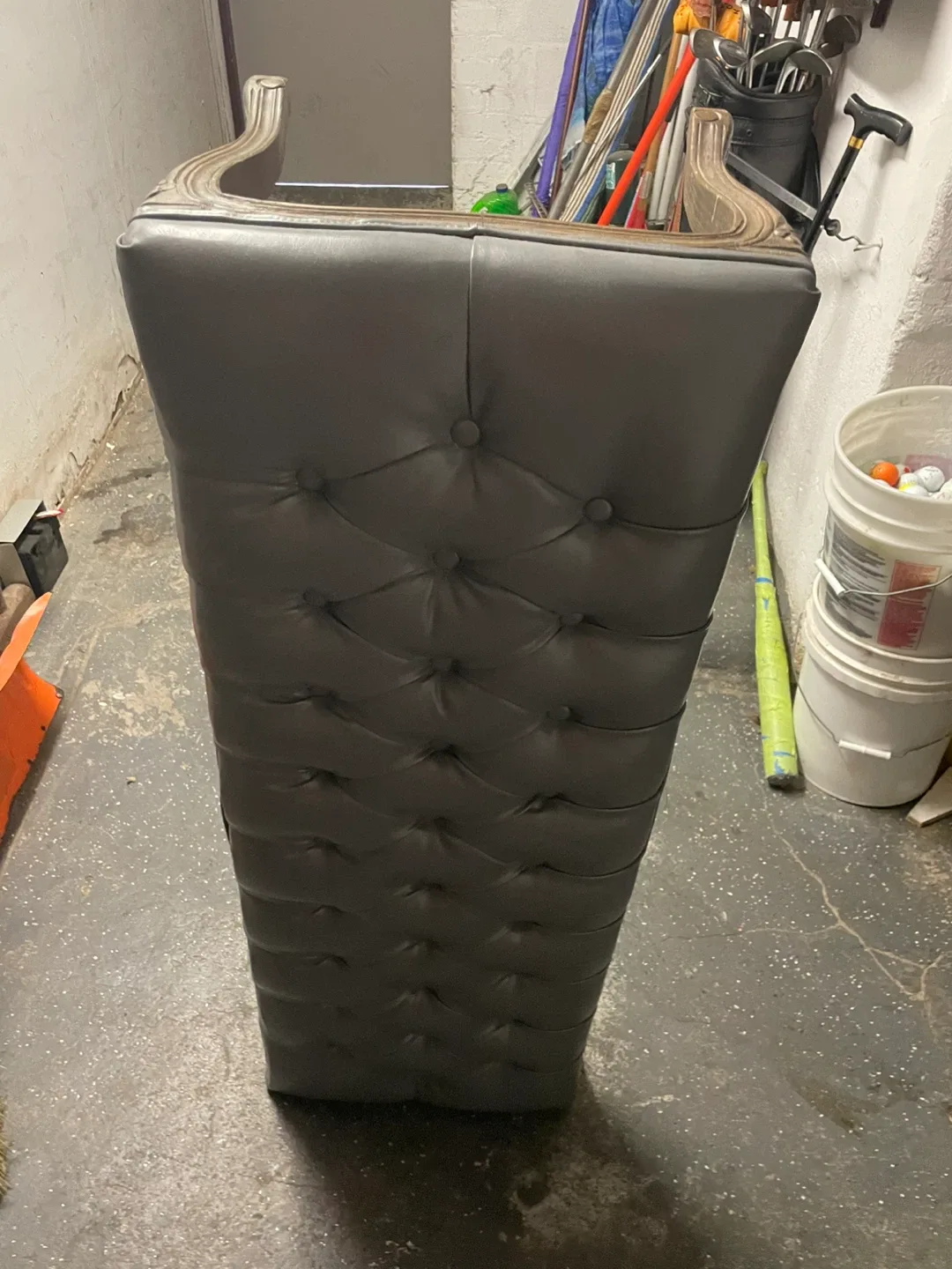 Kmax Entryway Bench Tufted Shoe Rack - Gray image indicator(6)