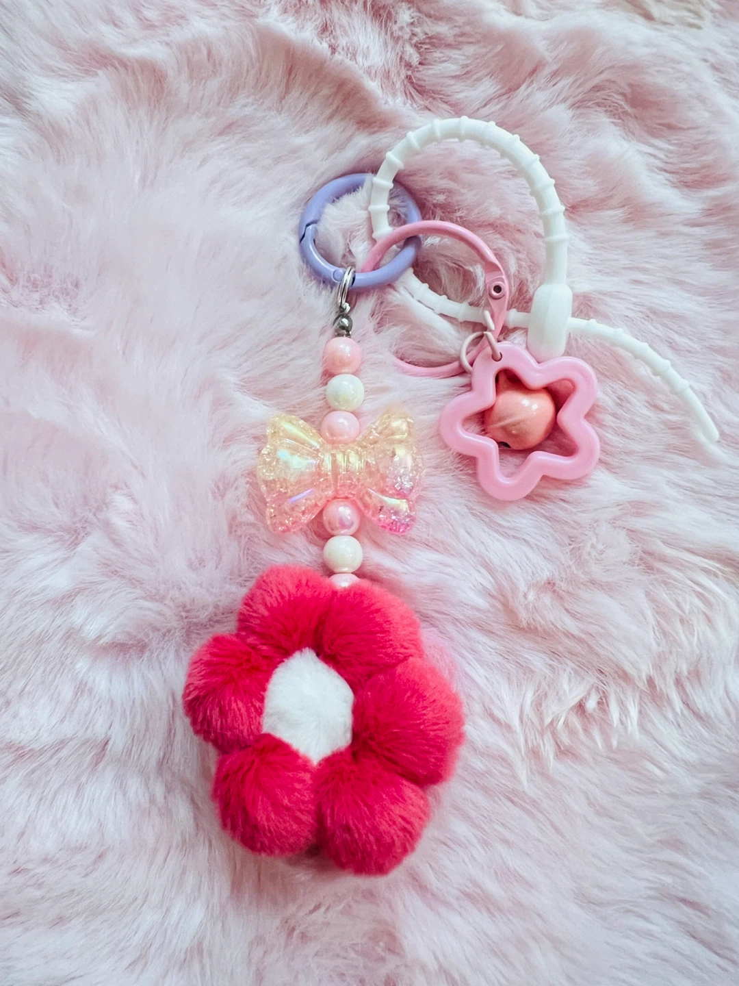 Color Flower and Beaded Keychain - photo 2