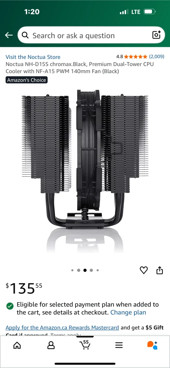 Noctua NH-D15S chromax.Black CPU Cooler image indicator(3)