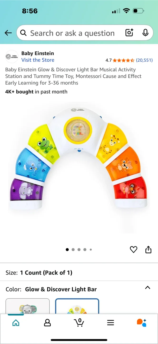 Baby Einstein Glow & Discover Light Bar thumbnail