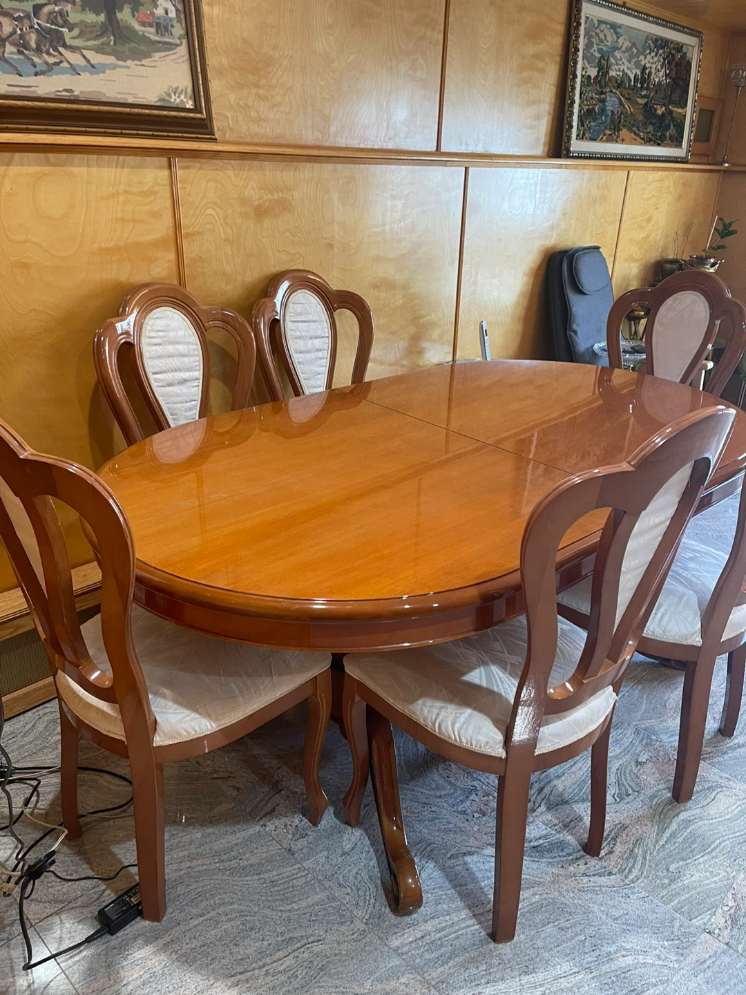 Dining Italian set of table and 6 chairs with extention - photo 3