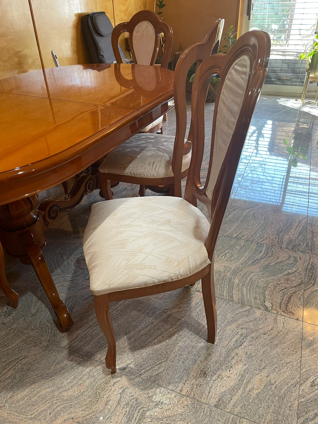 Dining Italian set of table and 6 chairs with extention - photo 4