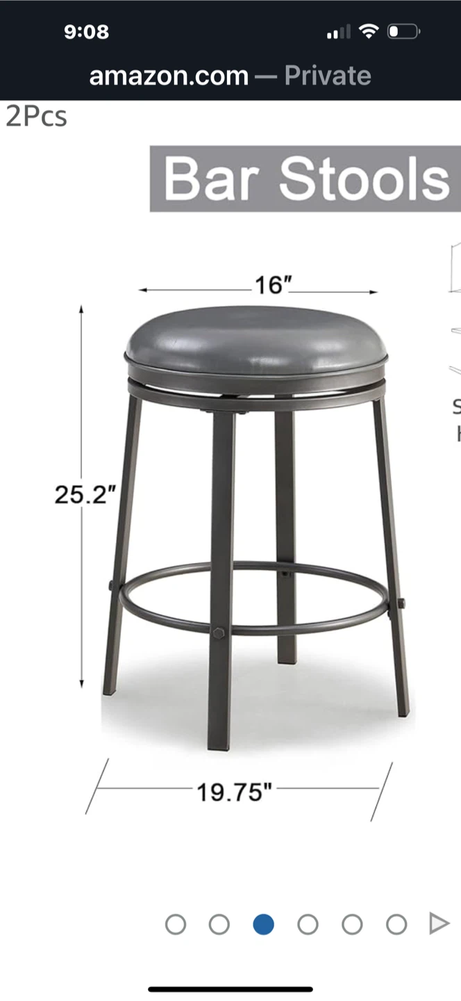 OULLUO Swivel Bar Stool Set - Like New! - photo 2