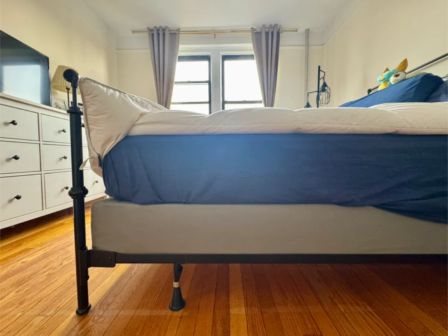 Queen Black Metal Bed Frame & Queen Box Spring image indicator(6)