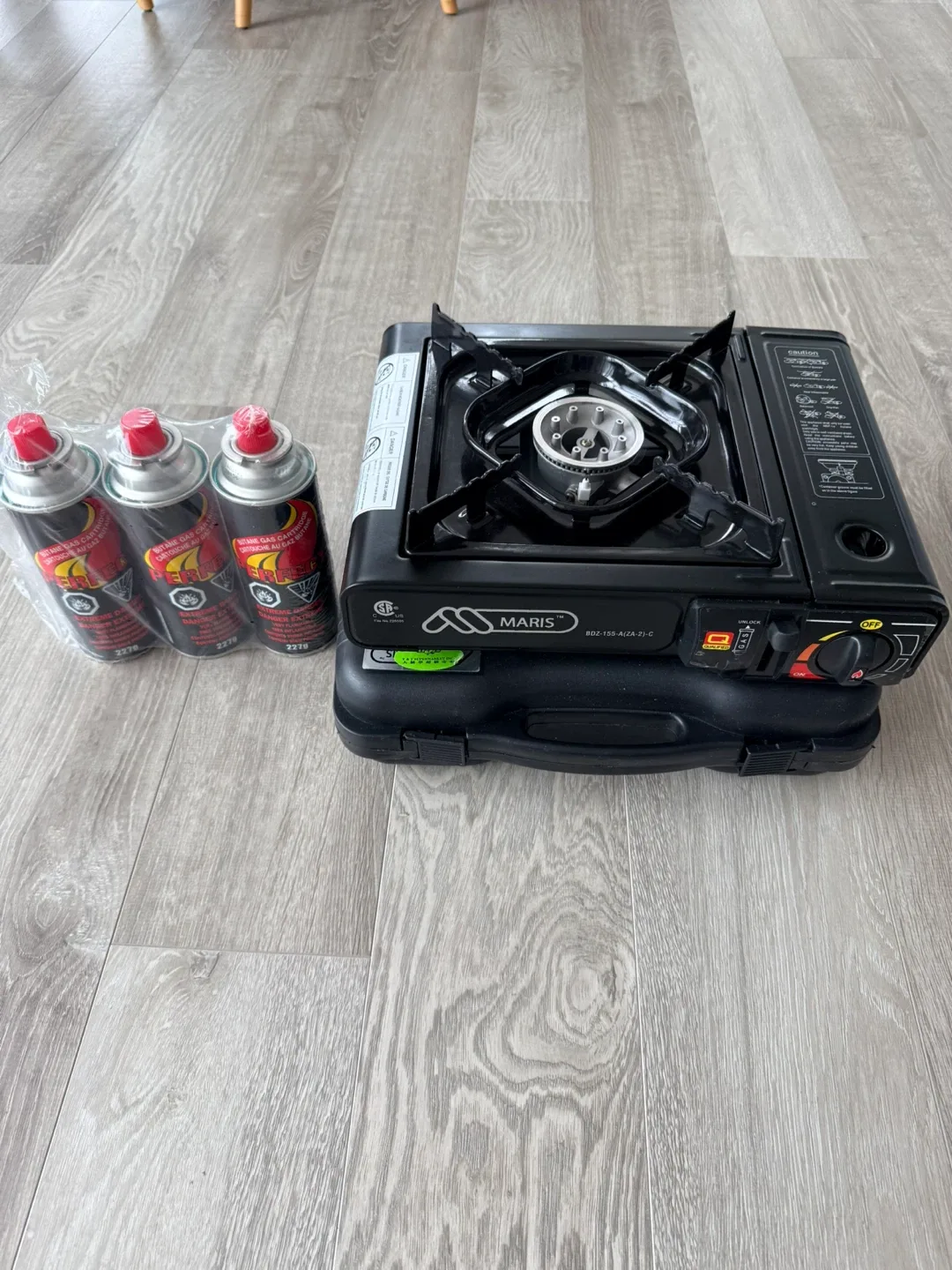 $8 Portable gas burner + Free 3 butane gas