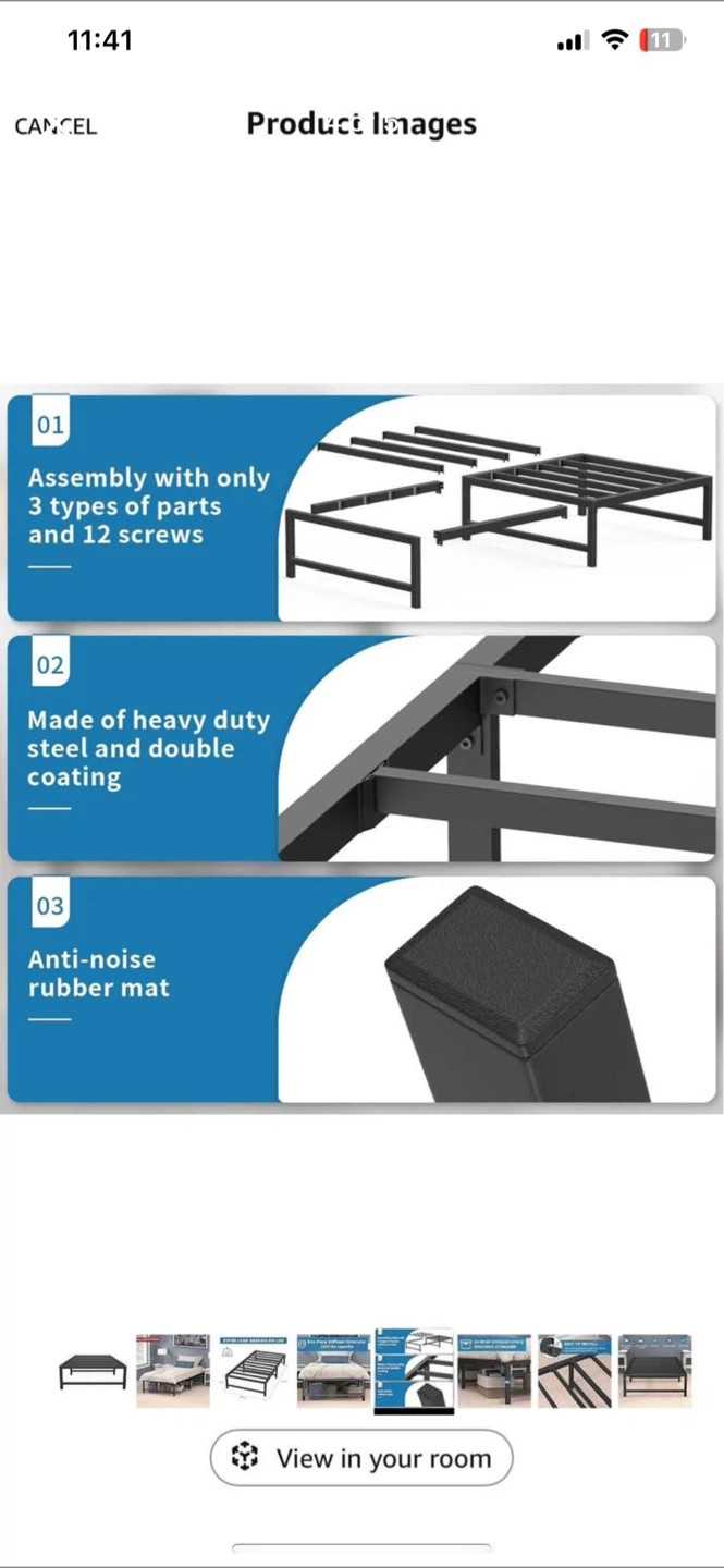 Mr. Ironstone Bed Frame - Heavy Duty Steel - photo 2