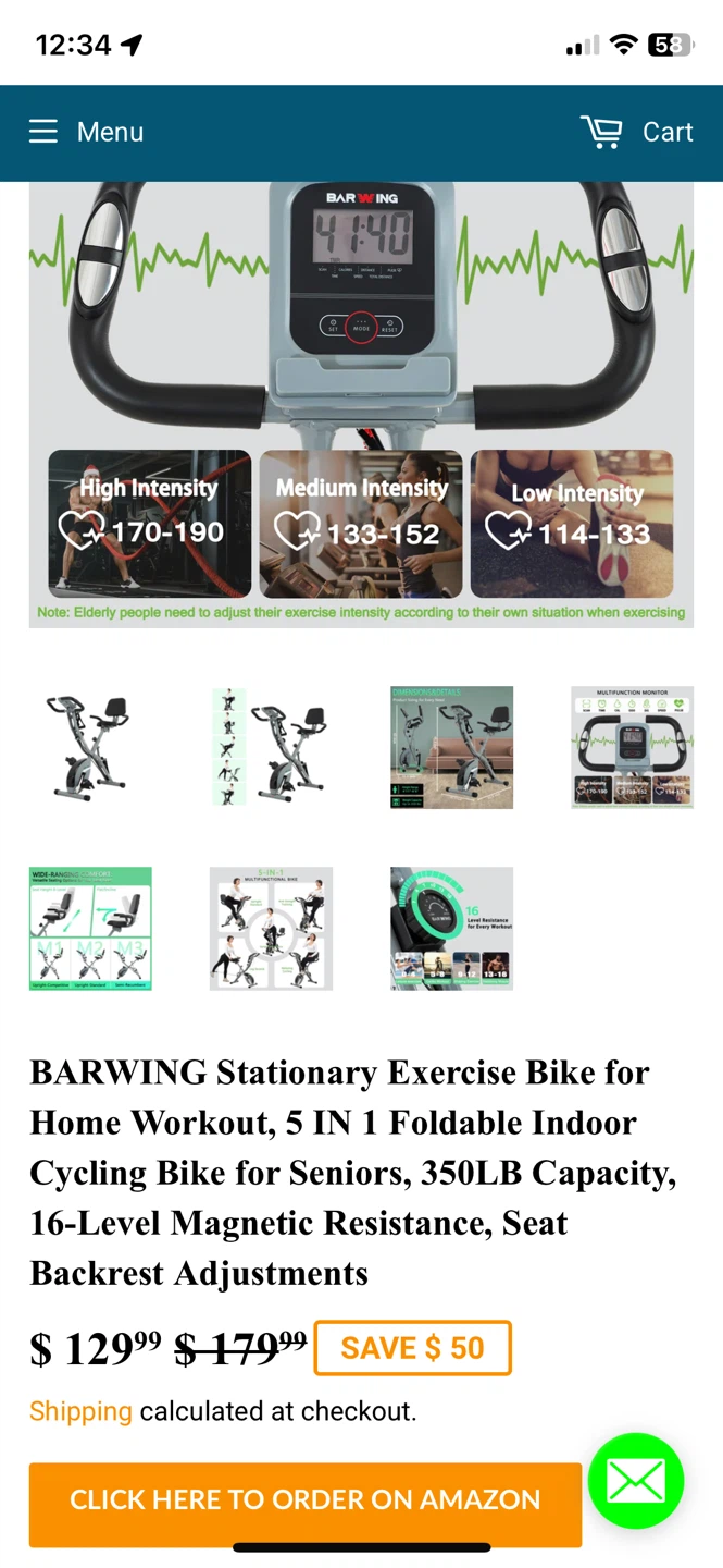 BARWING 5 IN 1 Foldable Indoor Cycling Bike - photo 4