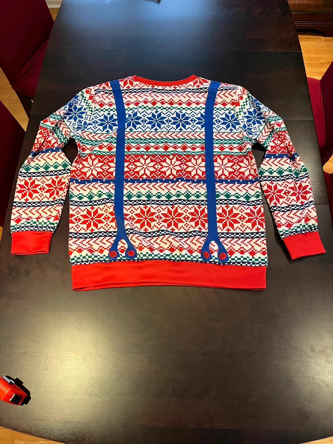 NWT Ugly Christmas Sweater: Snowman Tie and Suspenders Size L - photo 2