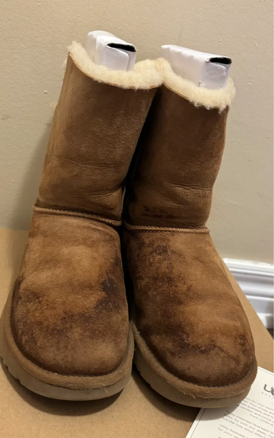 UGG Brown Boots with Bow Detail image indicator(2)