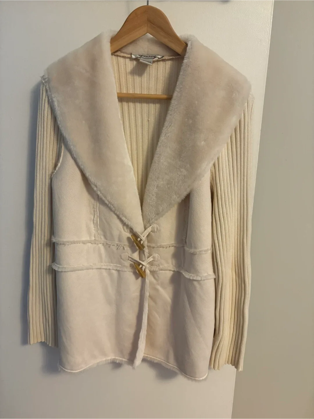 Faux fur cardigan sweater