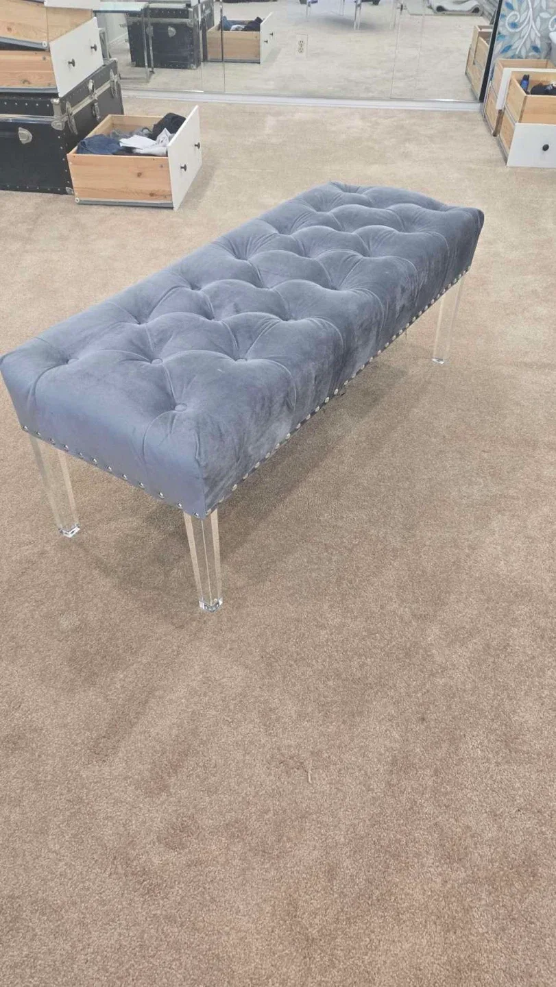 Velvet Ottoman Bench image indicator(2)