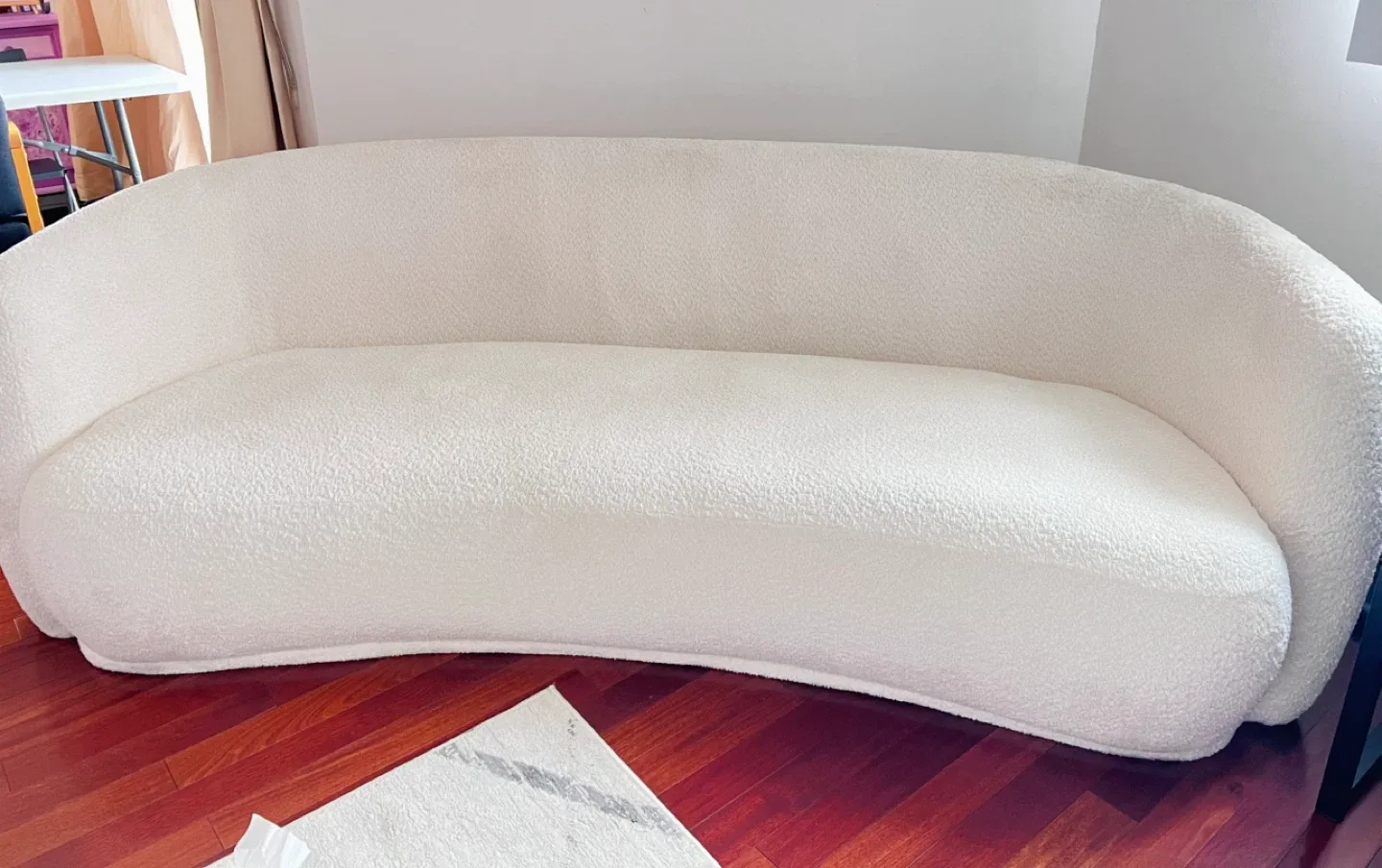 ROXBURGH CURVED BOUCLE SOFA 90" image indicator(2)