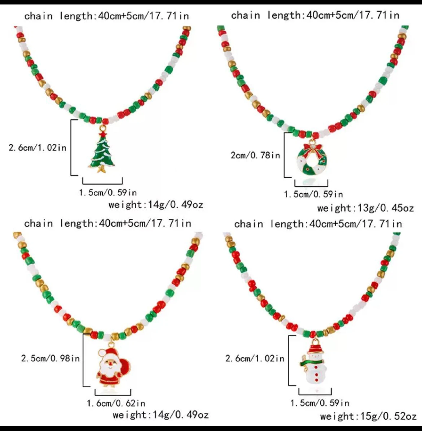 Christmas Beaded Charm Necklace - photo 4