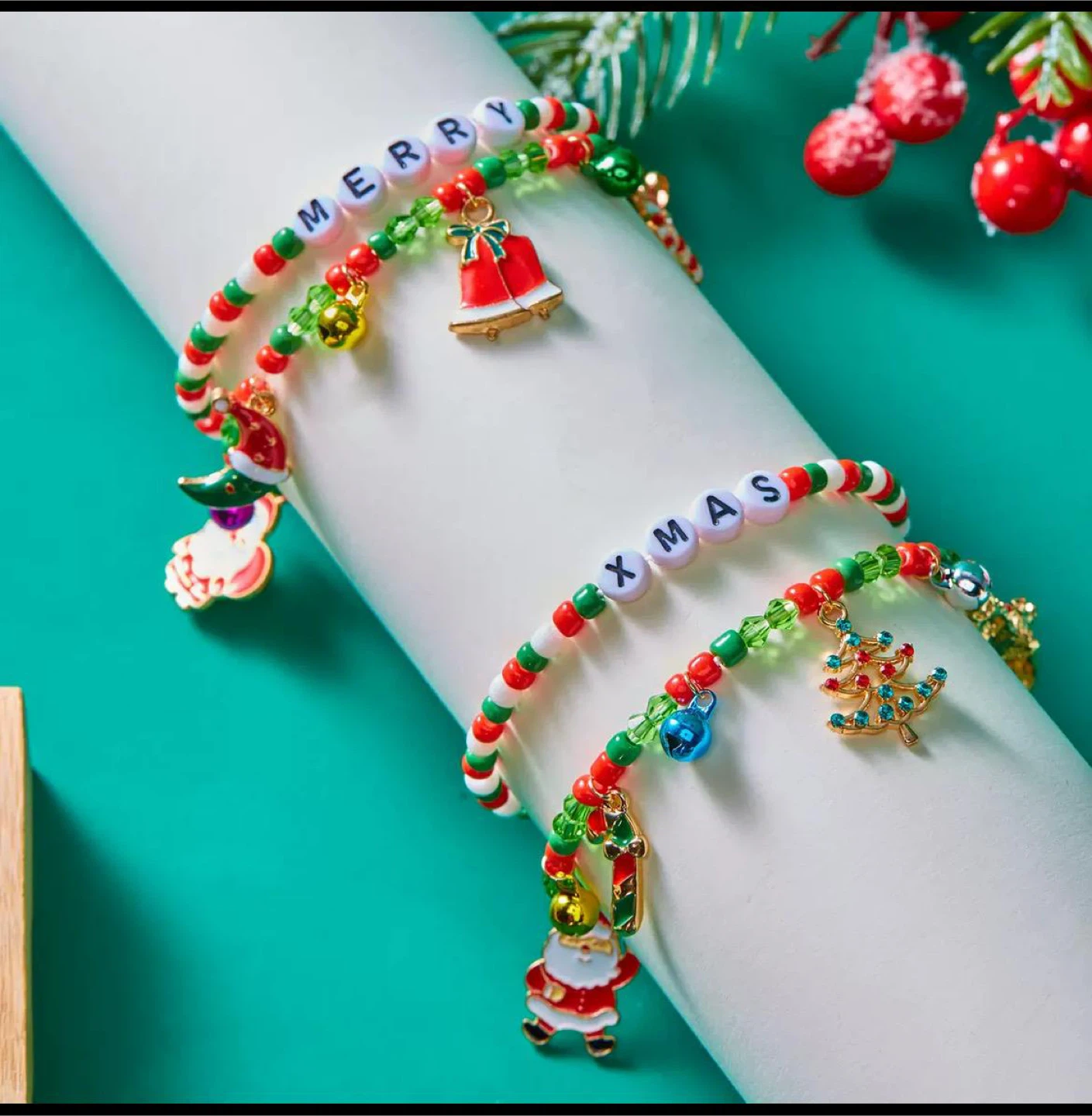 Christmas Beaded Charm Necklace - photo 3