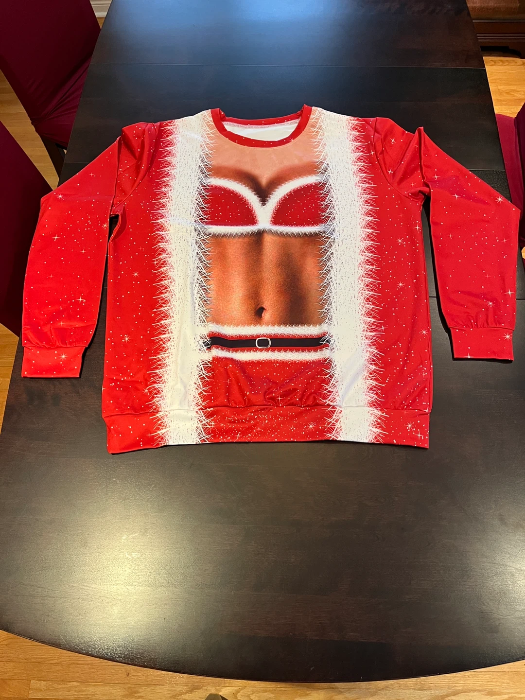 NWT Ugly Christmas Sweater: Red Santa Costume Sweater - Size XL