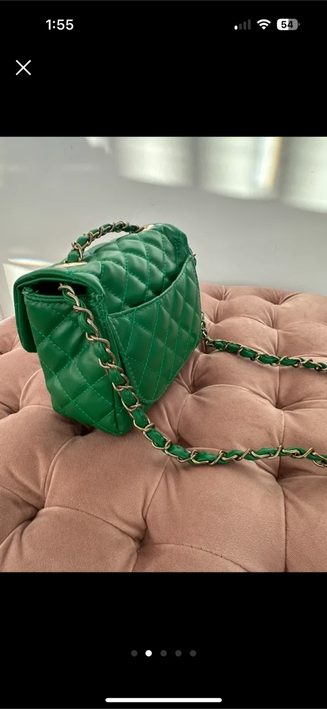 Green Quilted Chain Bag thumbnail