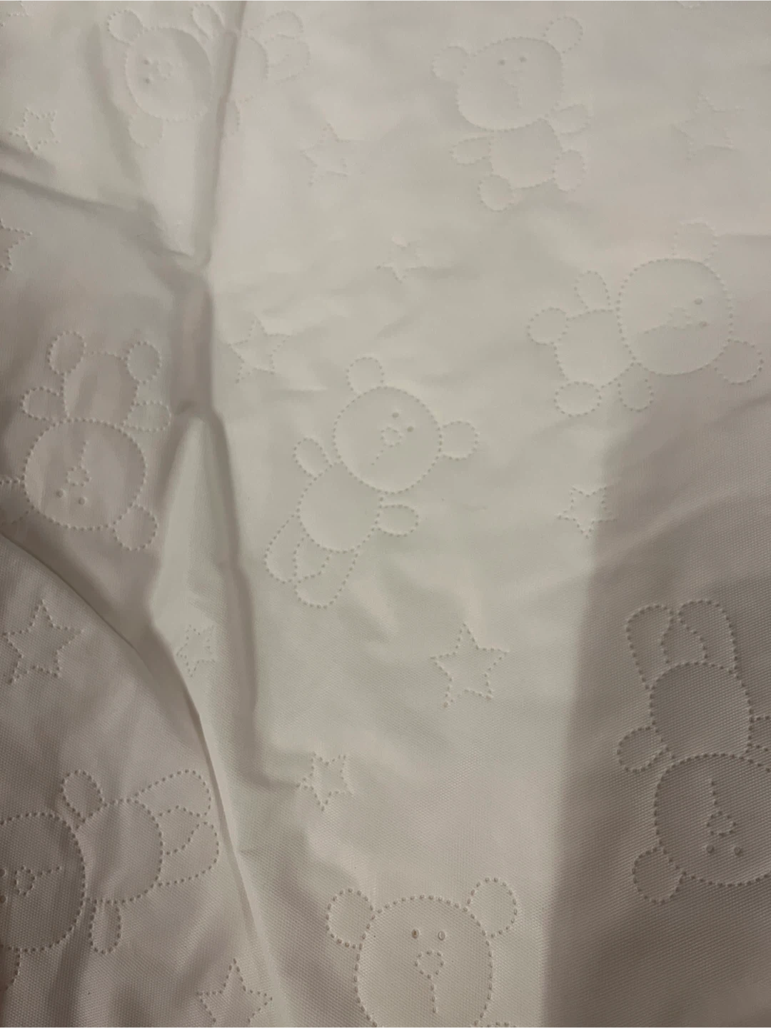 White Changing Pad Cover (teddy bear embellished) - photo 3