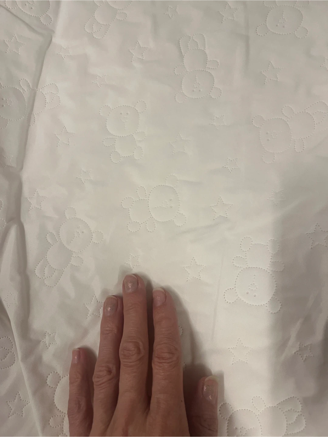 White Changing Pad Cover (teddy bear embellished) - photo 2