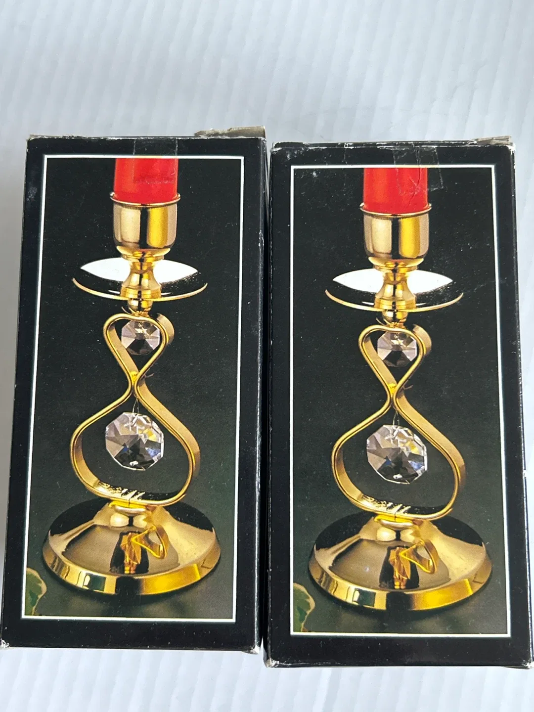2 - Vintage Crystal Temptations Strass Swarovski Candle Holder image indicator(3)