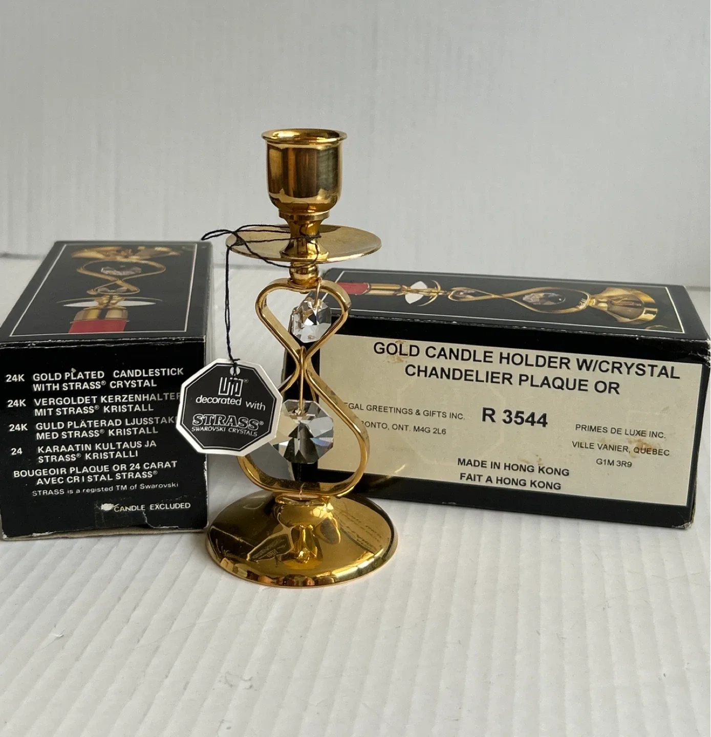 2 - Vintage Crystal Temptations Strass Swarovski Candle Holder image indicator(7)