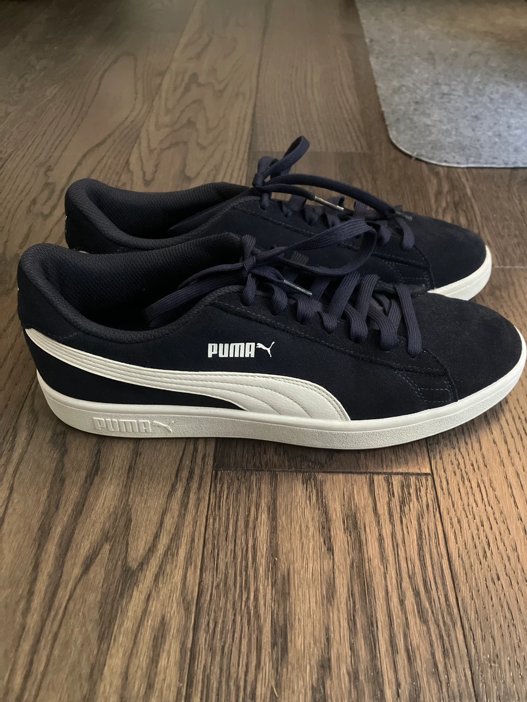 Puma Smash Suede Sneakers, Navy Blue