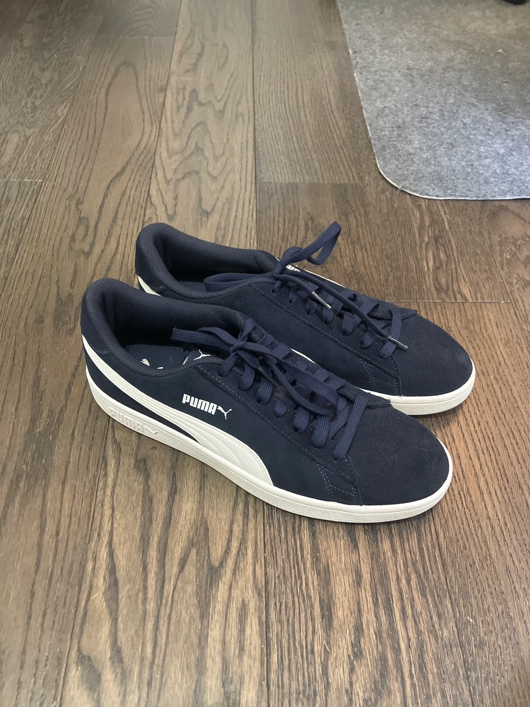 Puma Smash Suede Sneakers, Navy Blue - photo 2