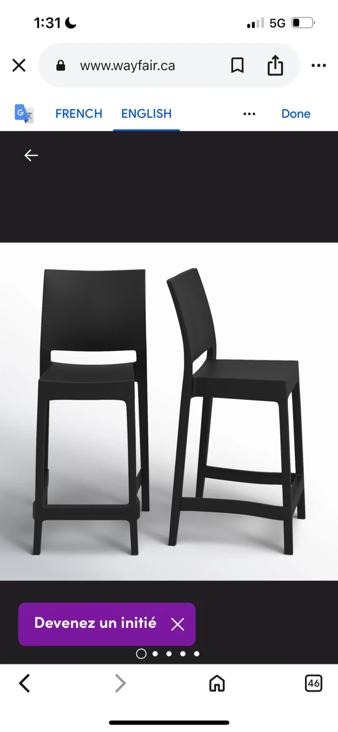 New Adrienne bar stool (Set of 2) $79 Each