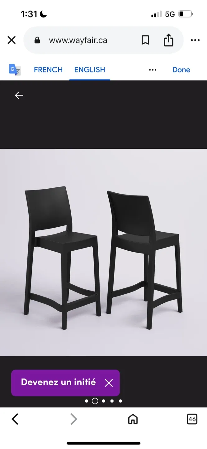 New Adrienne bar stool (Set of 2) $79 Each image indicator(2)