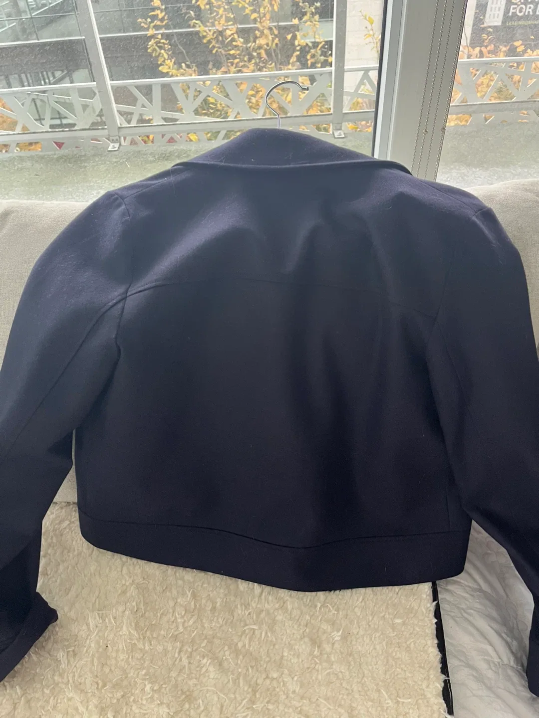 COS Navy Wool Blend Jacket - Size Small image indicator(2)