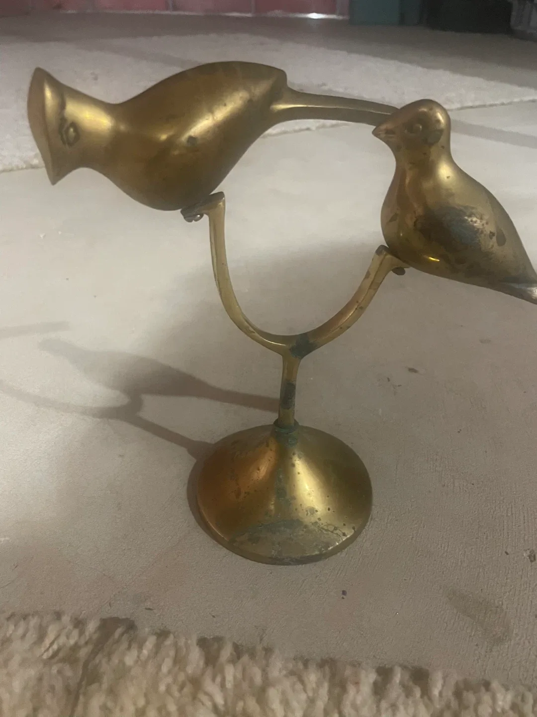 Vintage Brass Bird Figurine