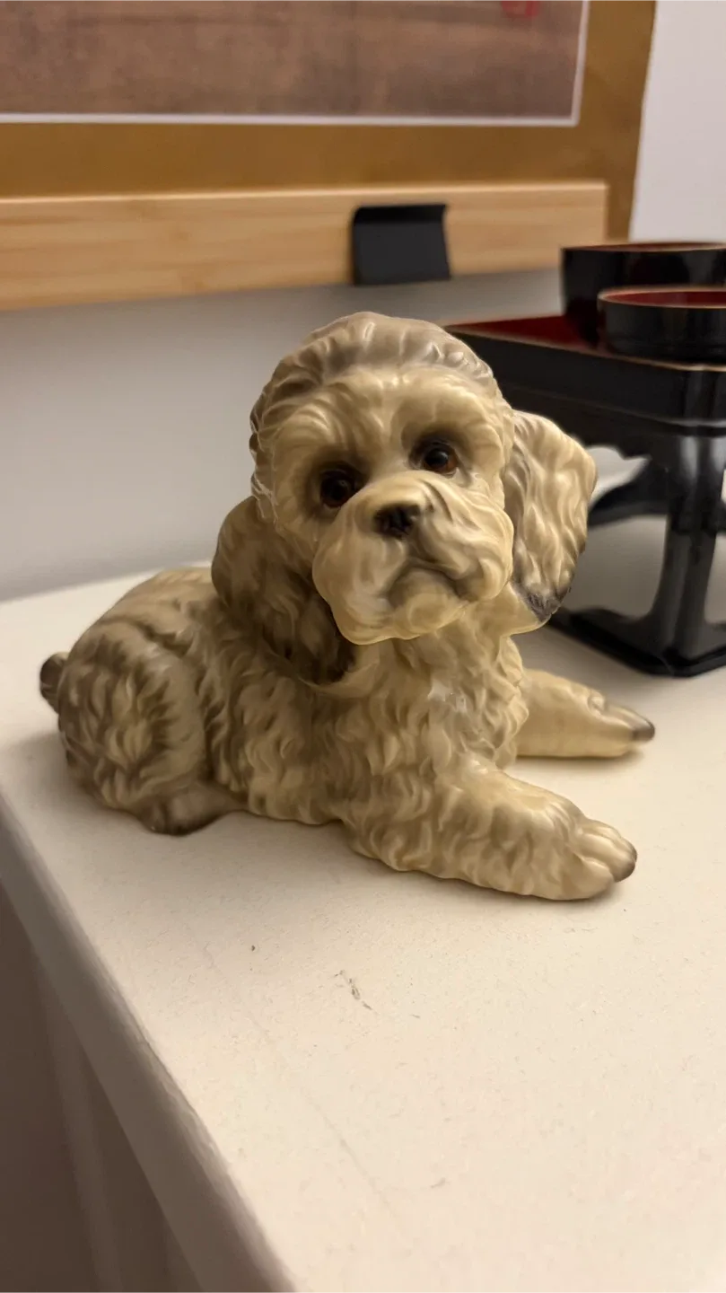 Vintage Ceramic Dog Figurine Made in Japan