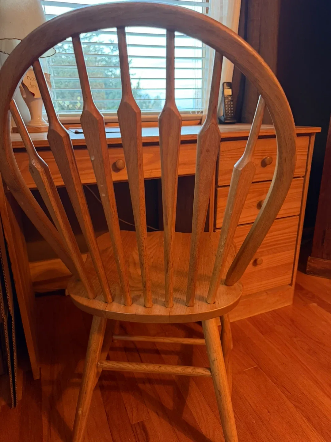 Wooden Desk with Drawers and Chair image indicator(5)