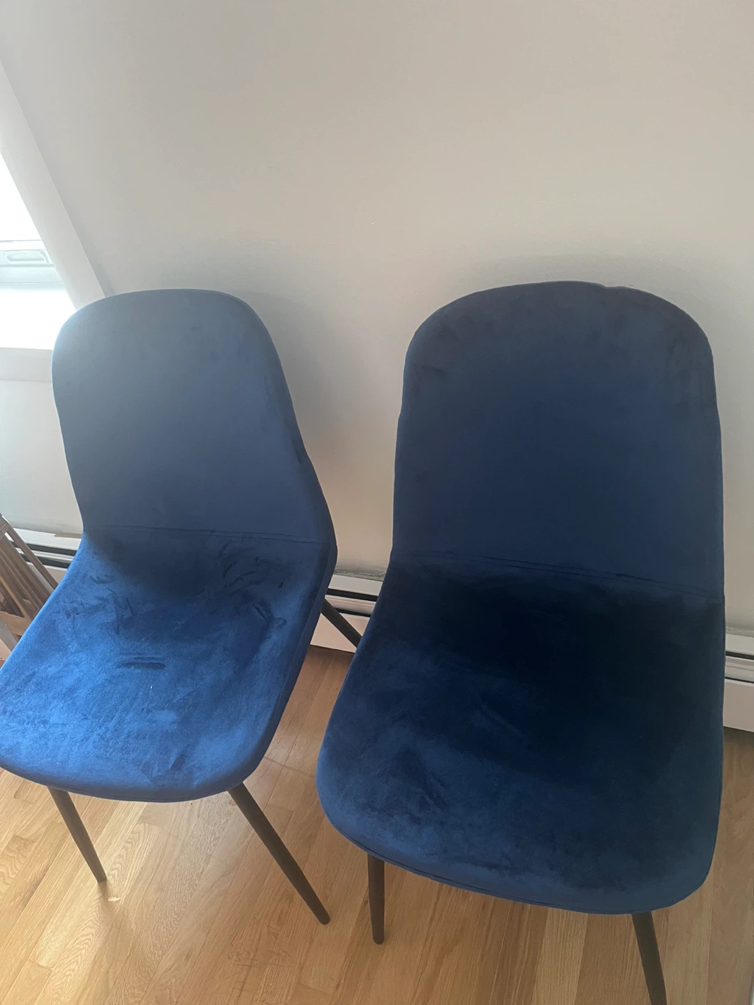 Navy Blue Velvet Dining Chairs (Set of 2) - photo 2