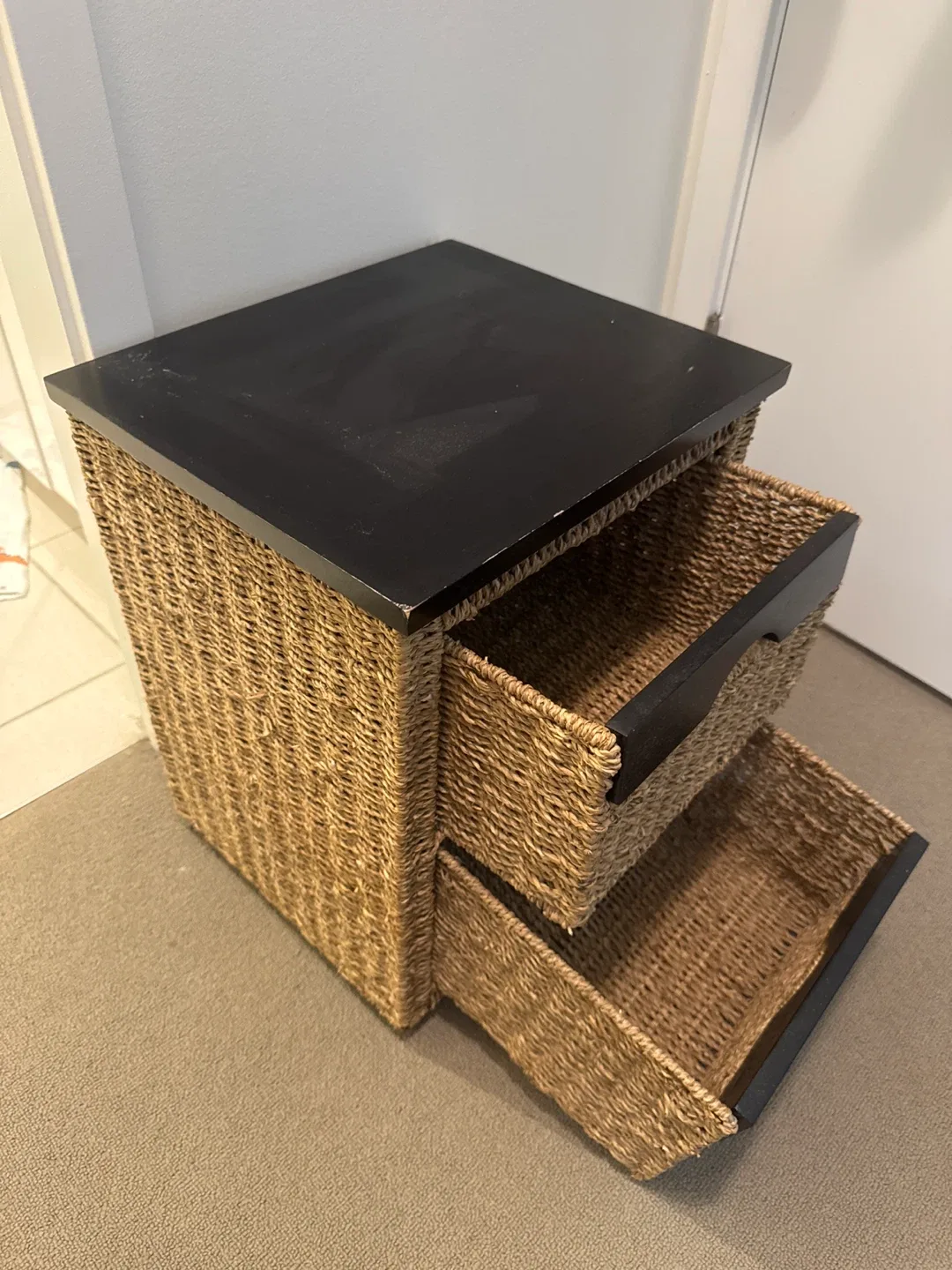 Wicker 2-Drawer Bedside Table image indicator(2)