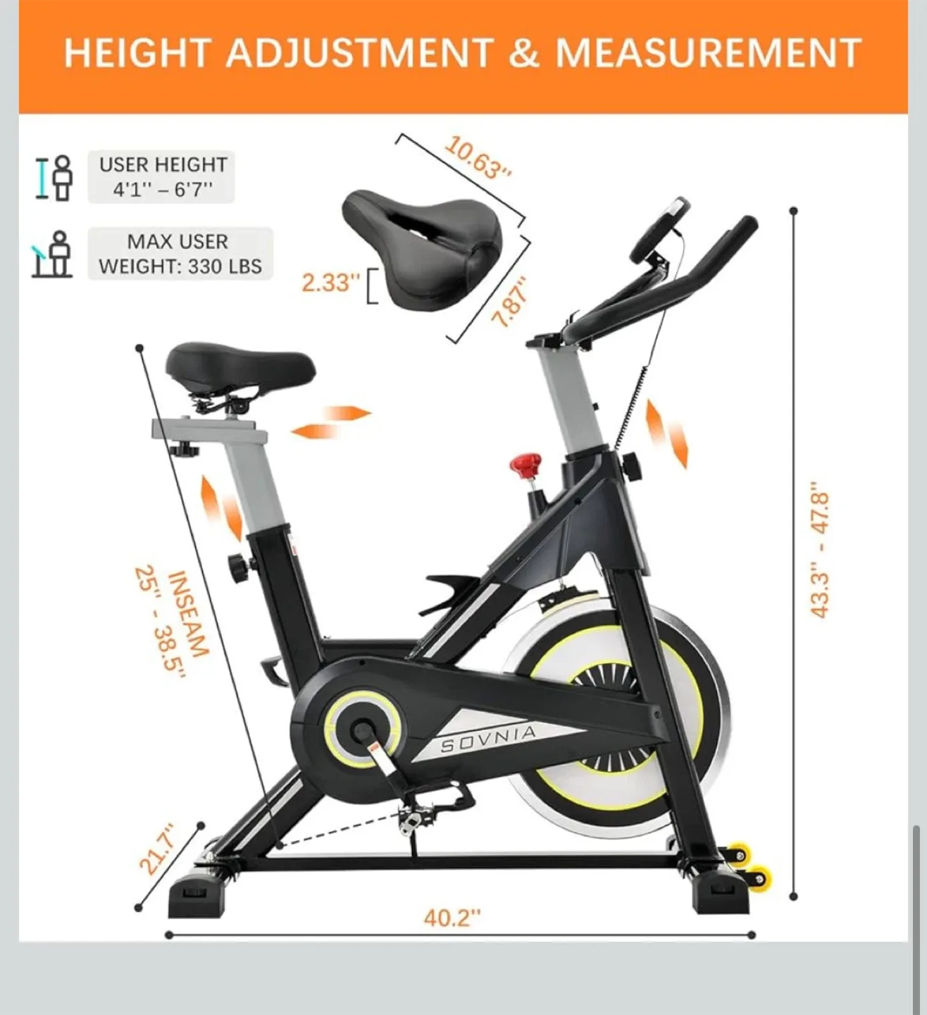 Sovnia Indoor Exercise Bike - Great Condition! image indicator(7)