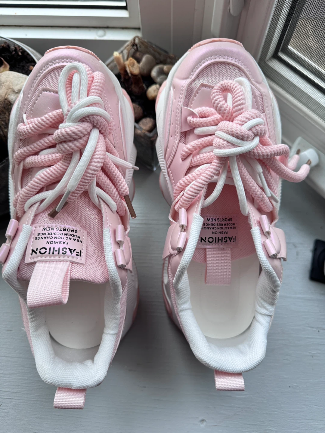 Pink Fashion Clunky Sneakers  women size 8.5
