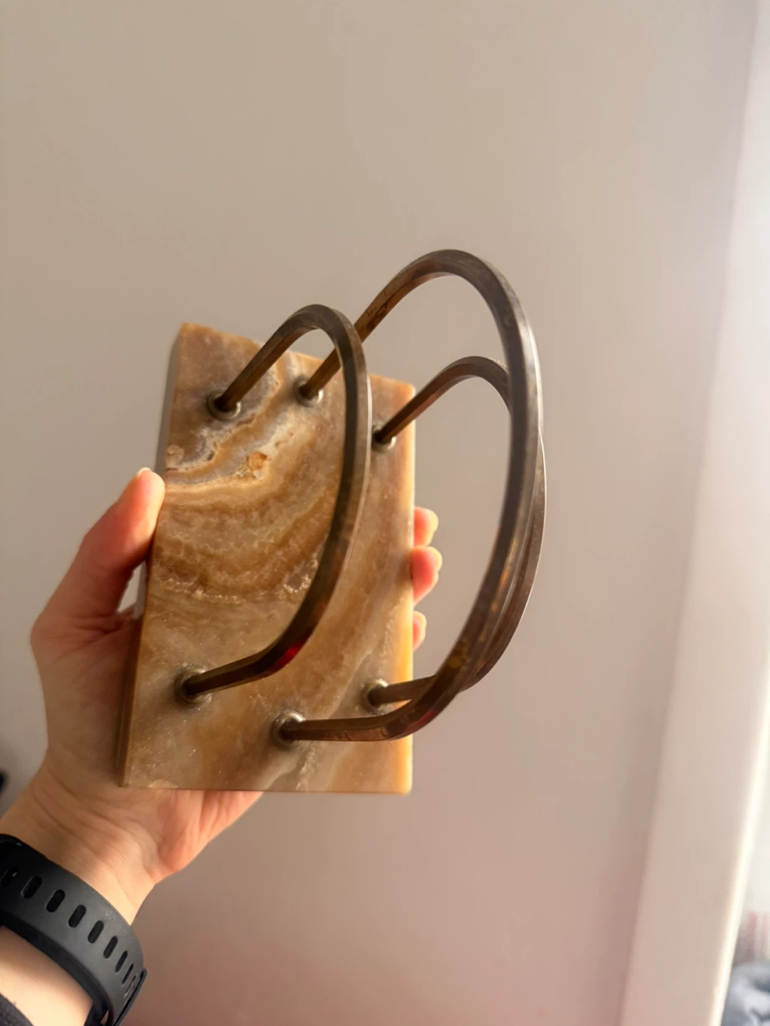 Marble and Metal Letter Holder - photo 3