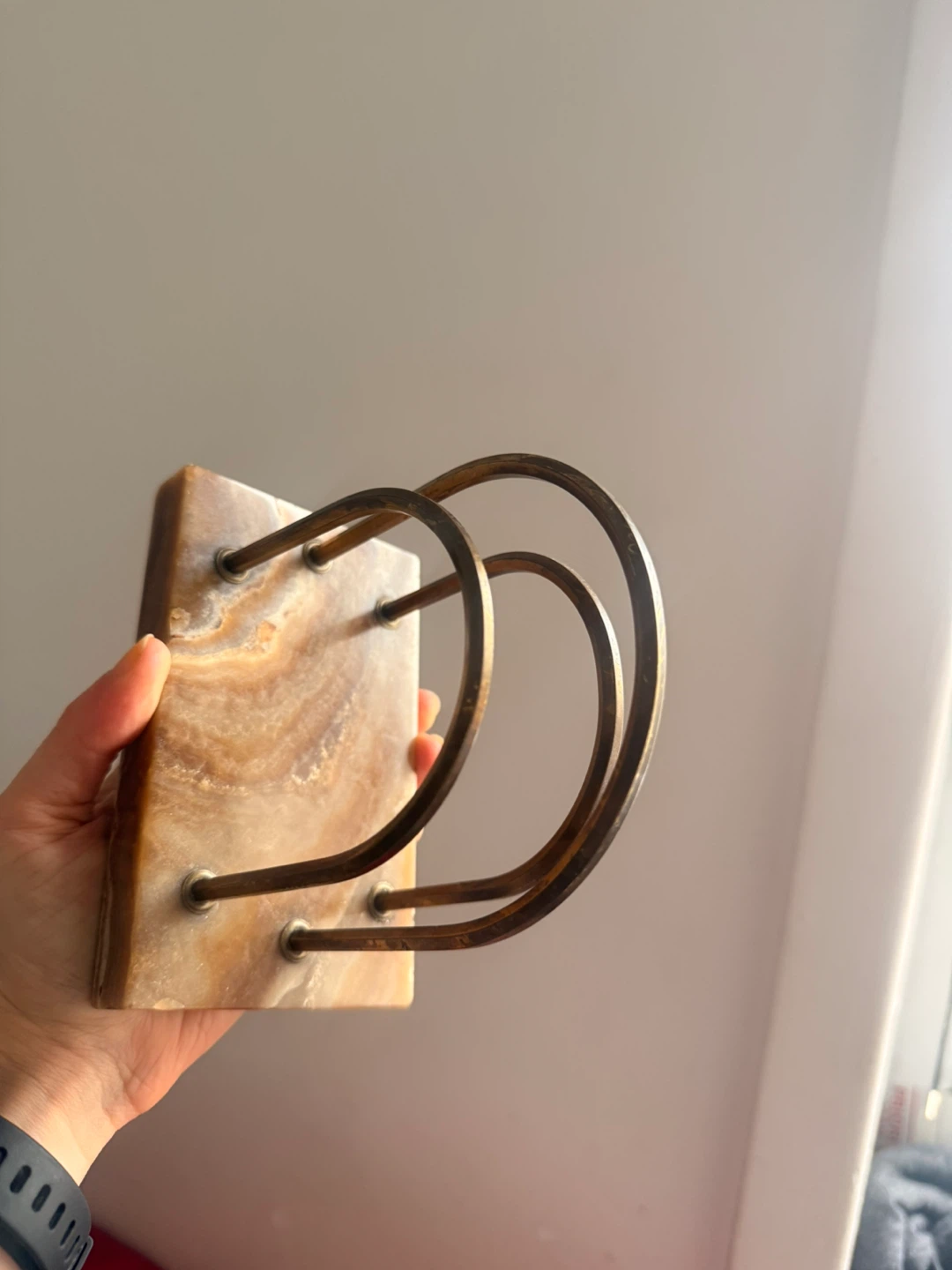 Marble and Metal Letter Holder - photo 2