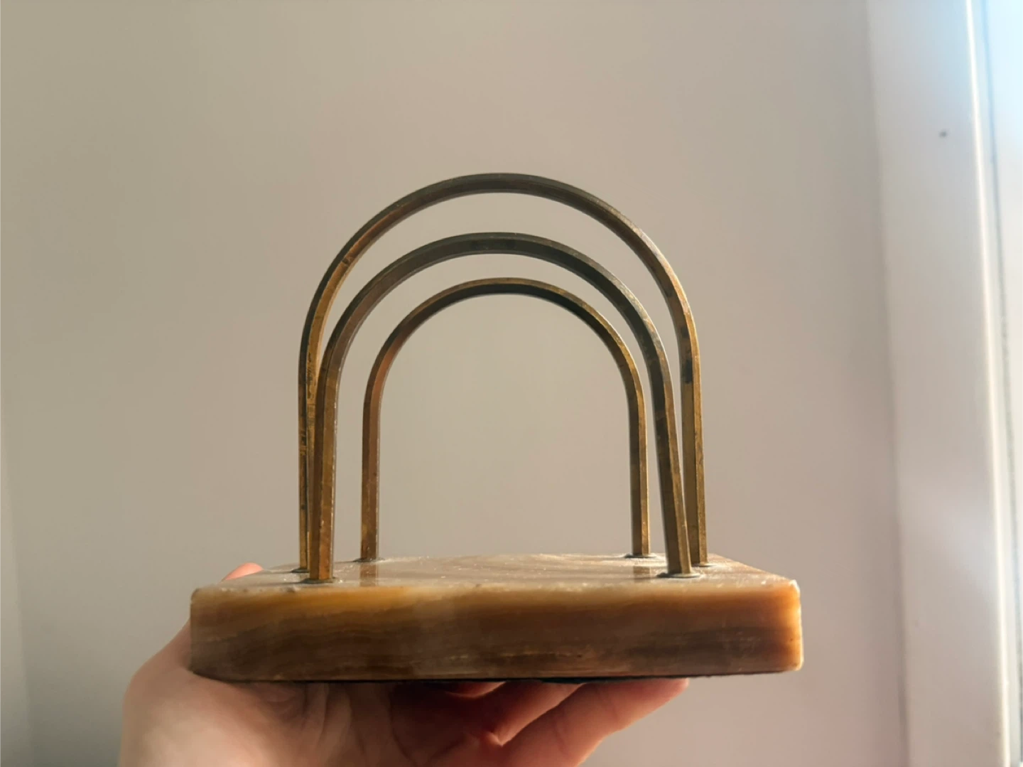 Marble and Metal Letter Holder - photo 4