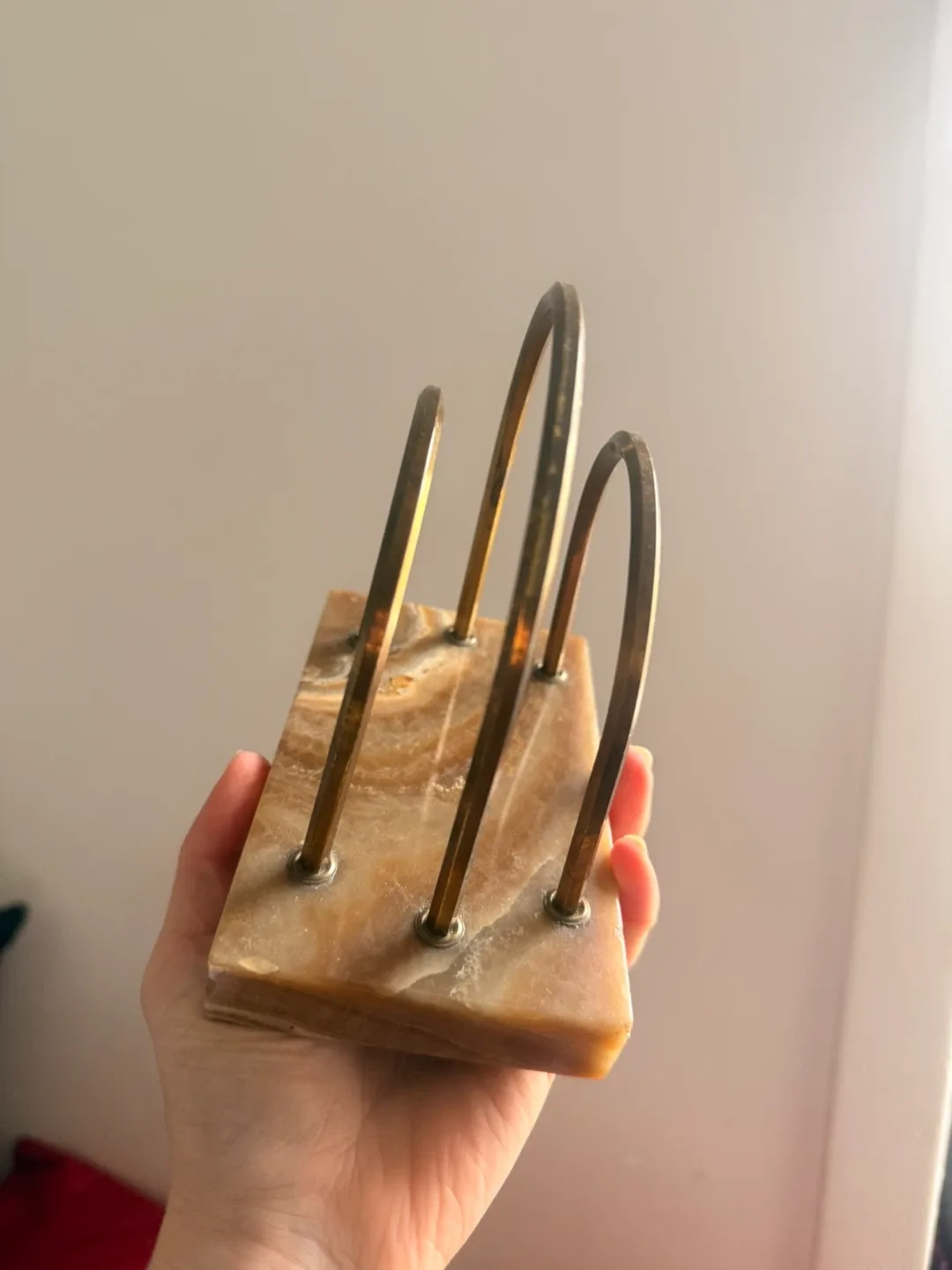 Marble and Metal Letter Holder