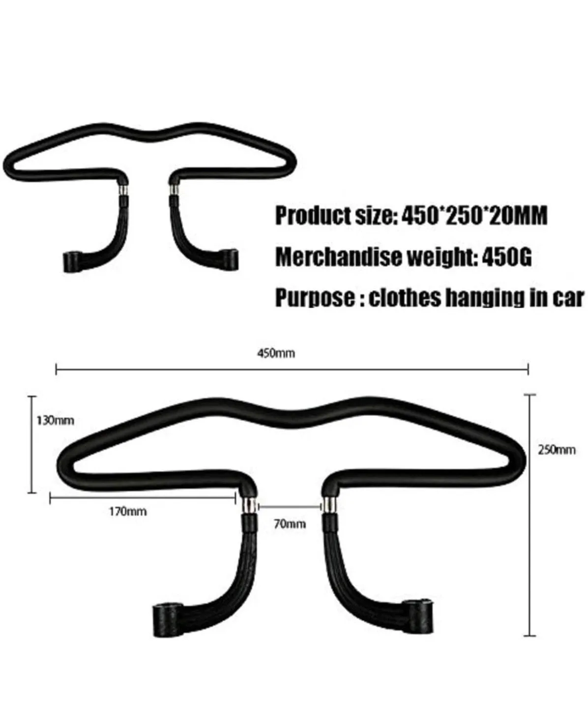 NEW Car Seat Headrest Coat Hanger Rack image indicator(3)