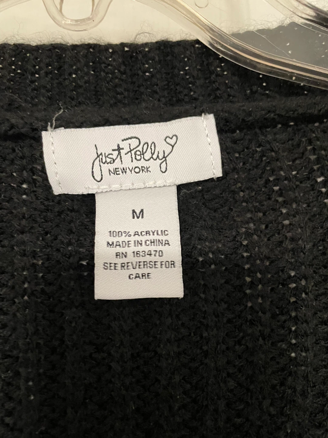 Just Polly New York Women’s Cardigan (Black/White Stars) - photo 4