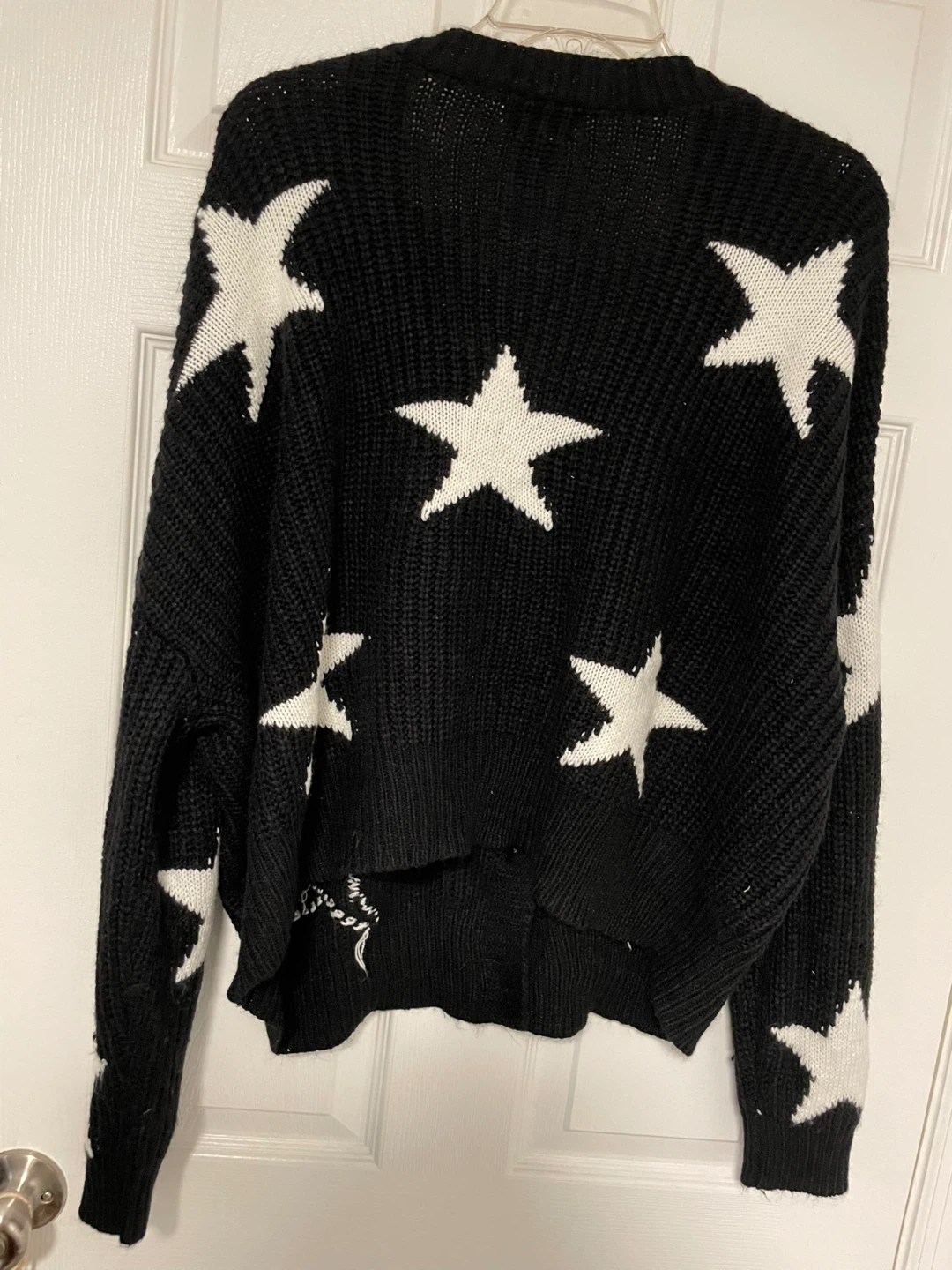 Just Polly New York Women’s Cardigan (Black/White Stars) - photo 3