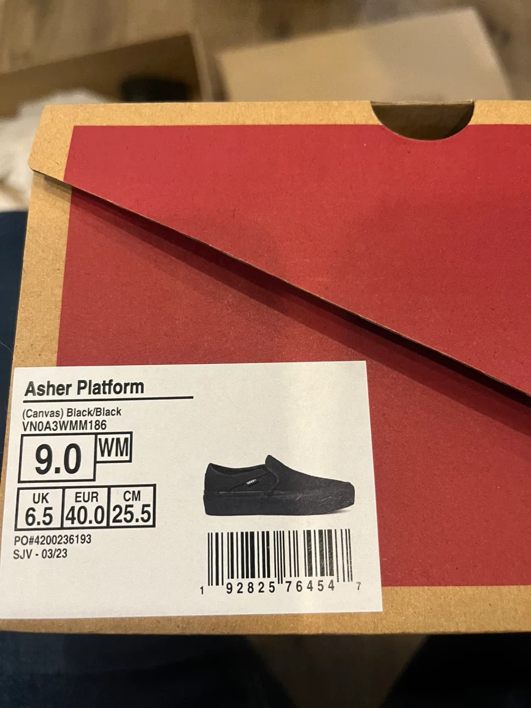 Vans Asher Platform Black - Women's Size 9 image indicator(3)