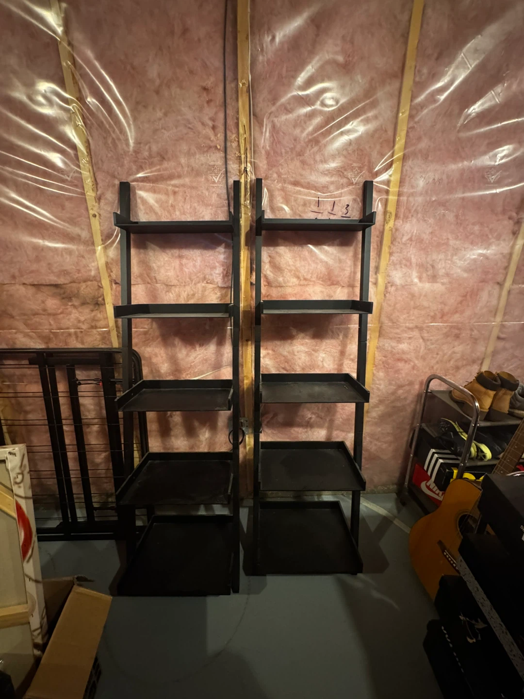 Black Ladder Shelf x2