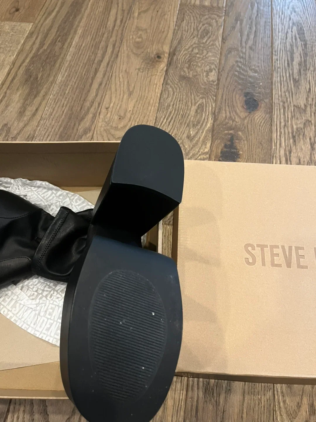 Steve Madden Eve Black Platform Boots - Women's Size 10 image indicator(2)