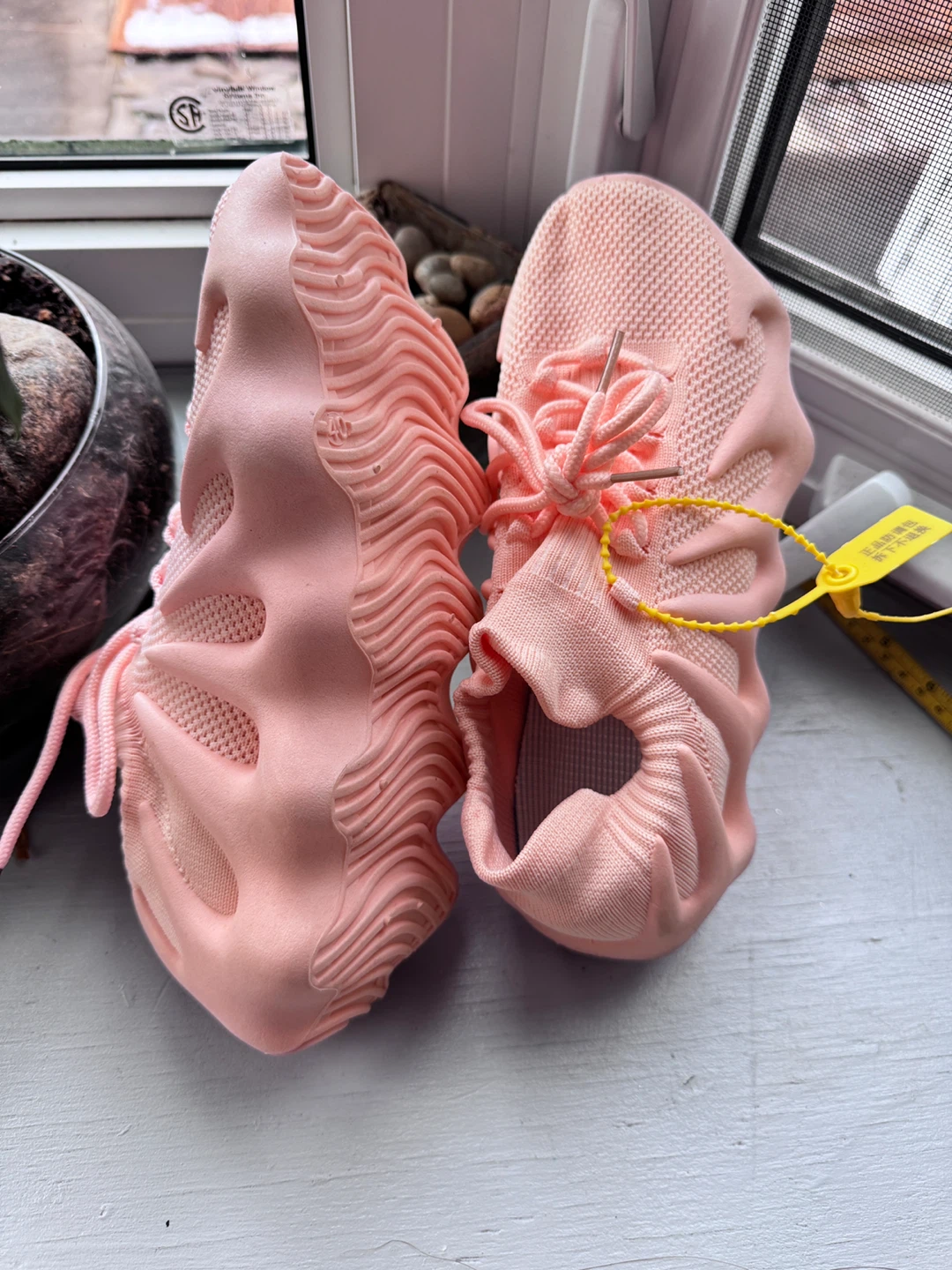 Pink Knit Sneakers - women size 8.5 - photo 2