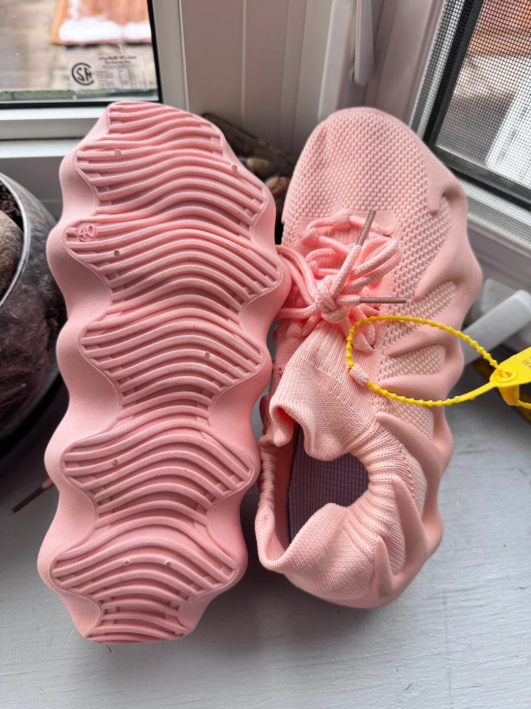 Pink Knit Sneakers - women size 8.5 image indicator(3)