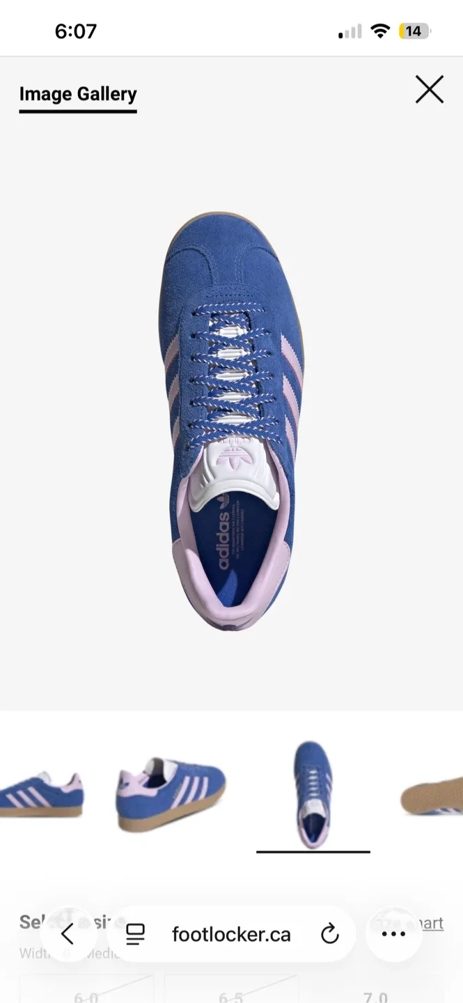 Adidas Women's Gazelle Sneakers - Blue/Pink image indicator(3)